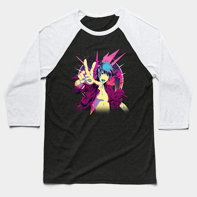 Syo Kurusu Energizing Anime Beat Tee Baseball T-Shirt by Merle Huisman